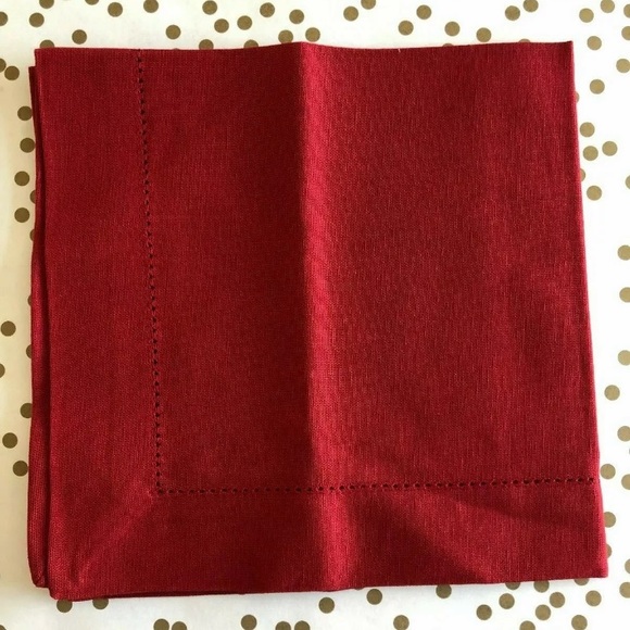 ❤️ Set of 11 NEW Lunares Cotton Hemstitch Napkins - Picture 4 of 7